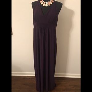 Purple Halter Maxi Dress